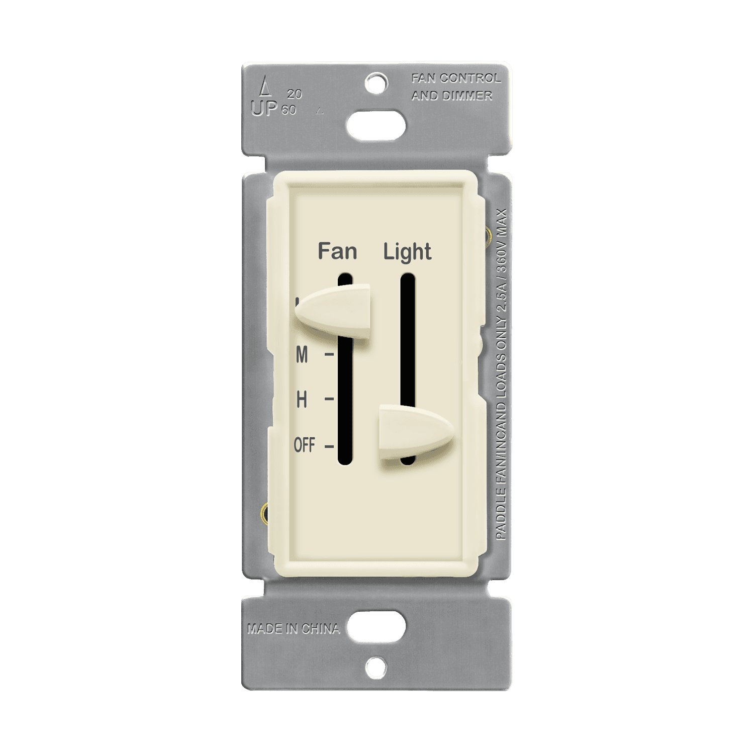 3-Speed Control and LED Dimmer Slider, Single Pole 17001-F3-LA