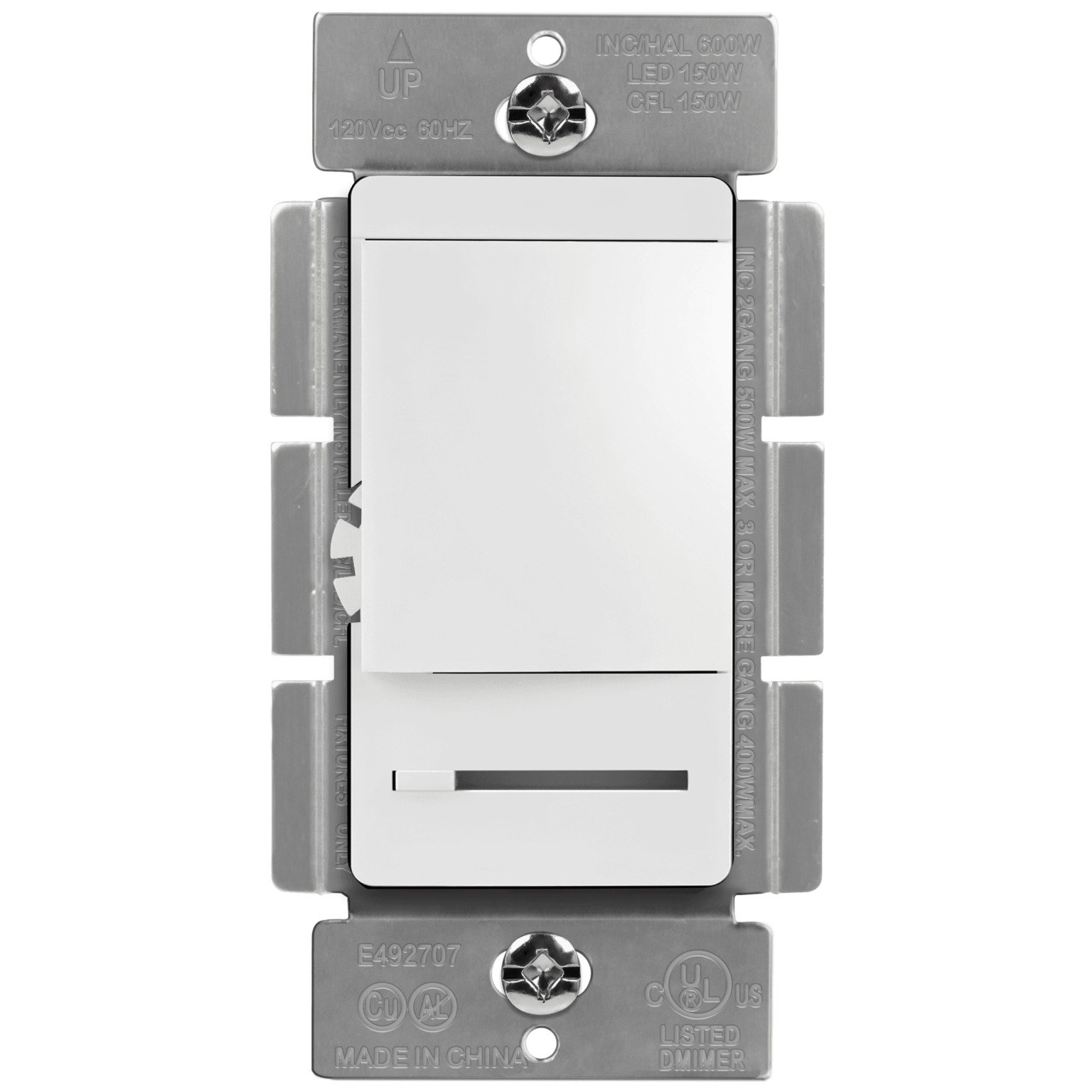 Decorator Dimmer Switch With Bottom Slider Enerlites