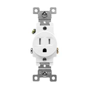 Commercial Grade 15A Tamper-Resistant Single Receptacle