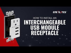Interchangeable Dual USB Charger 4.8A with 20A Single Tamper-Resistant Receptacle