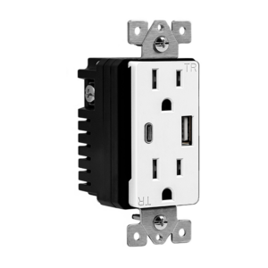 Dual Port USB Receptacle with Type A and Type C