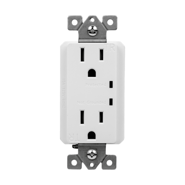 Residential Grade 15A Tamper-Resistant Duplex Receptacle with Surge Suppressor
