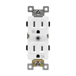 Residential Grade 15A Tamper and Weather Resistant Duplex Receptacle, 5-15R