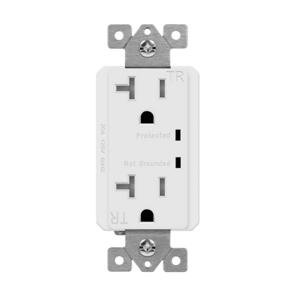 Residential Grade 20A Tamper-Resistant Duplex Receptacle with Surge Suppressor
