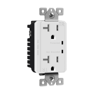 Residential Grade 20A Tamper-Resistant Duplex Receptacle with Surge Suppressor
