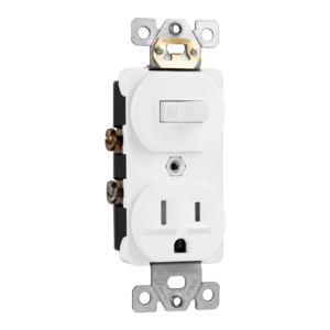 Combination 15A Switch/Tamper-Resistant Receptacle, Single Pole