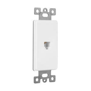 Enerlites Molded-in Voice And Audio/Video One RJ11 Jack, 4-Position, 4-Conductor
