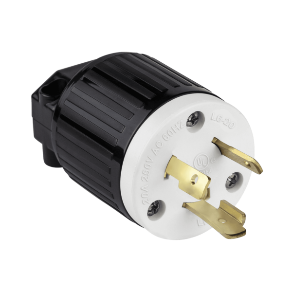 Industrial Grade Locking Plug, 20 A, L6-20P