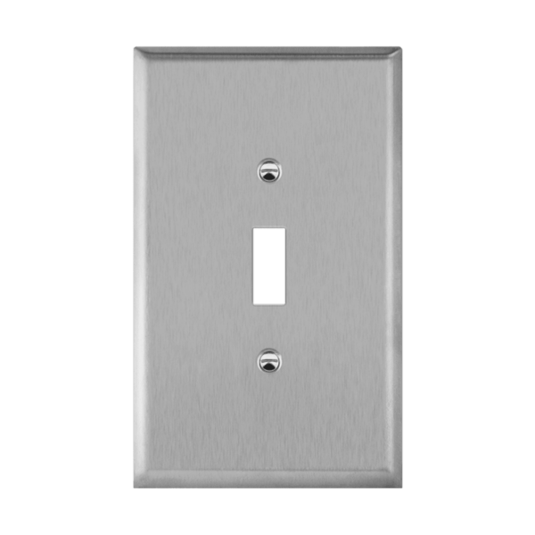 Toggle Switch One-Gang Metal Wall Plate, Oversize
