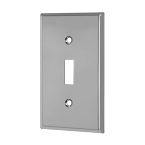 Toggle Switch One-Gang Metal Wall Plate, Mid-Size