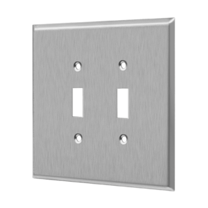 Toggle Switch Two-Gang Metal Wall Plate, Oversize