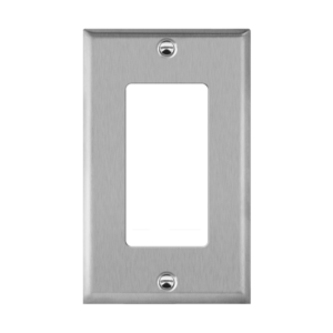 Decorator/GFCI One-Gang Metal Wall Plate, Mid-Size