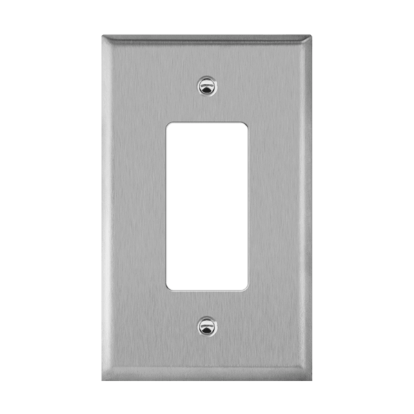 Decorator/GFCI One-Gang Metal Wall Plate, Oversize