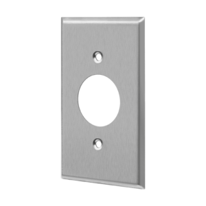 Single Receptacle One-Gang Metal Wall Plate, Oversize