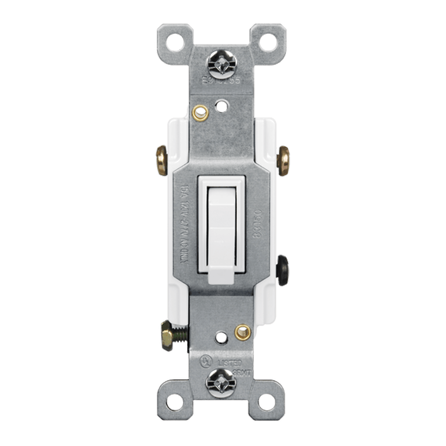 Enerlites Combination Single Pole Toggle Switch 15A/120VAC and Tamper-Resistant Receptacle 15A/125VAC, Residential Grade, UL Listed, 62150-tr-w, White