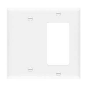Combination Two-Gang Wall Plate - Blank and Decorator/GFCI