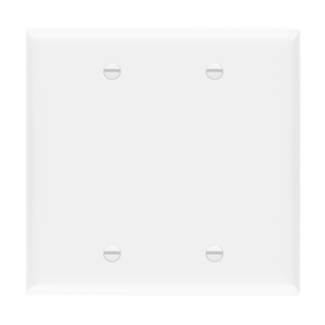 Blank Cover Two-Gang Wall Plate, Mid-Size