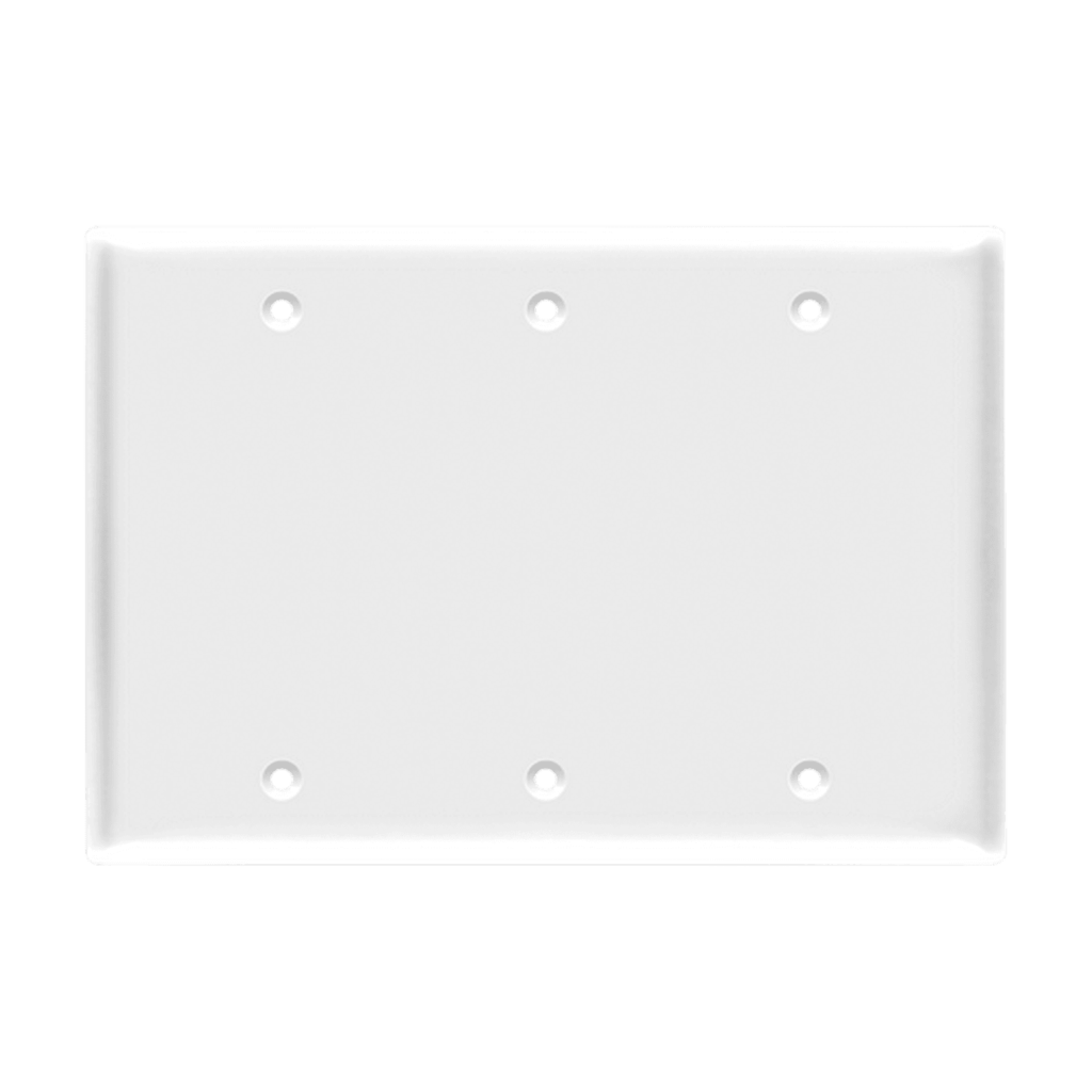 Blank Cover Three Gang Wall Plate Enerlites