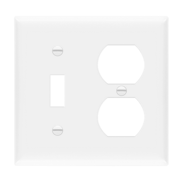 Combination Two-Gang Wall Plate - Toggle and Duplex Receptacle
