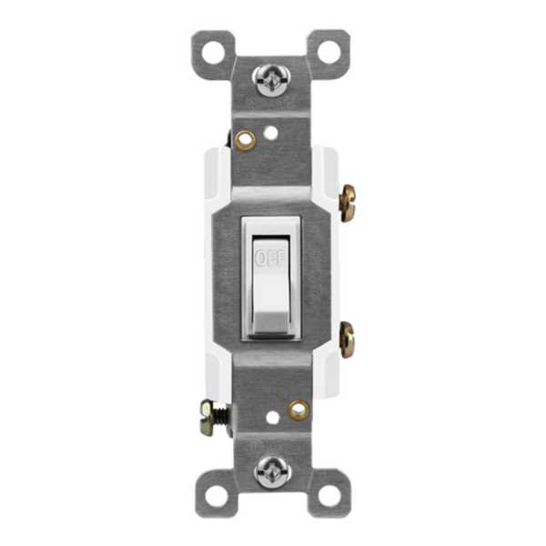 Residential Grade 15A Lighted Toggle Switch, Single Pole