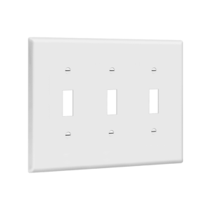 Toggle Switch Three-Gang Wall Plate, Mid-Size