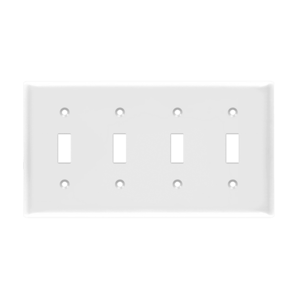 Toggle Switch Four-Gang Wall Plate