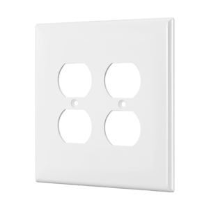 Enerlites Unbreakable Poly Carbonate Thermoplastic Wall Plate 2-Gang Oversize Duplex Outlet