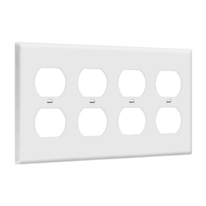 Duplex Receptacle Four-Gang Wall Plate