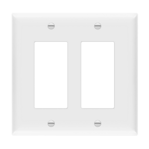 Decorator/GFCI Two-Gang Wall Plate, Mid-Size