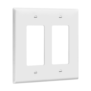 Decorator/GFCI Two-Gang Wall Plate, Mid-Size