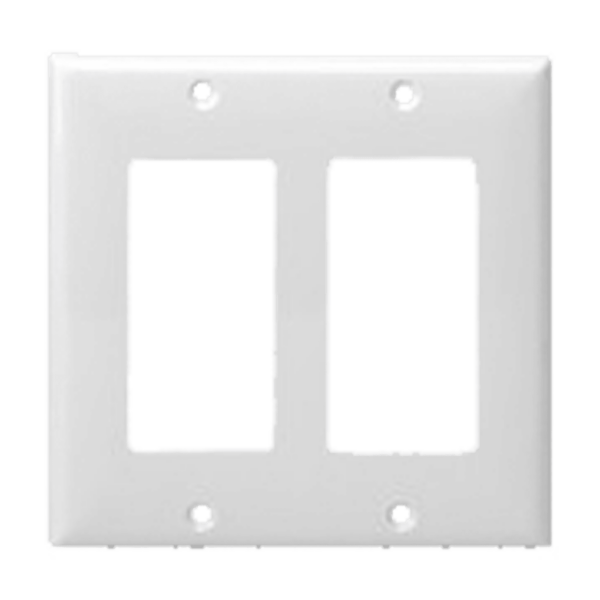 Enerlites Unbreakable Poly Carbonate Thermoplastic Wall Plate 2-Gang Oversize Switch/GFCI- 8832O
