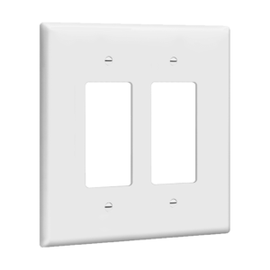 Enerlites Unbreakable Poly Carbonate Thermoplastic Wall Plate 2-Gang Oversize Switch/GFCI- 8832O