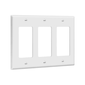 Decorator/GFCI Three-Gang Wall Plate