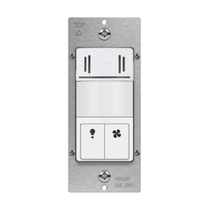 Dual-Load Humidity Sensor and 180° PIR Motion Sensor Wall Switch, Neutral Wire Required, Single Pole