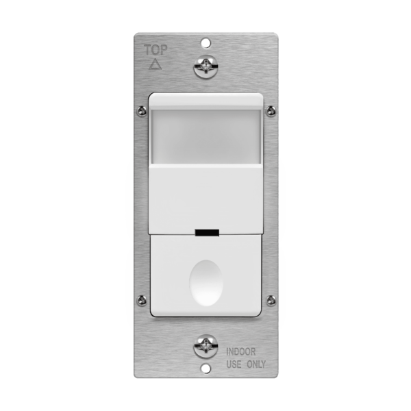 180° PIR Occupancy/Vacancy Motion Sensor Wall Switch, Neutral Wire Required, Single Pole