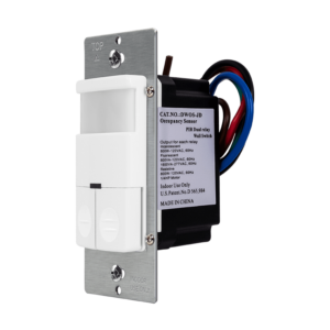 180° PIR Occupancy/Vacancy Motion Sensor  Wall Switch with Dual Relay, Secured Ground Wire Required, Single Pole