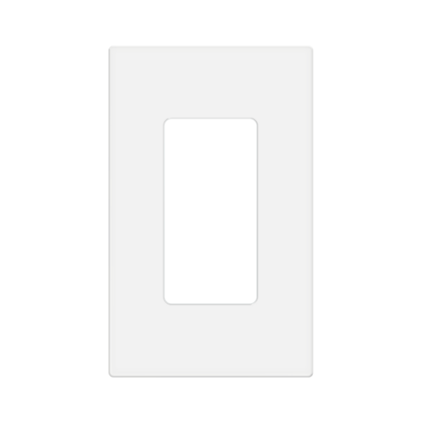 white screwless wall face plate