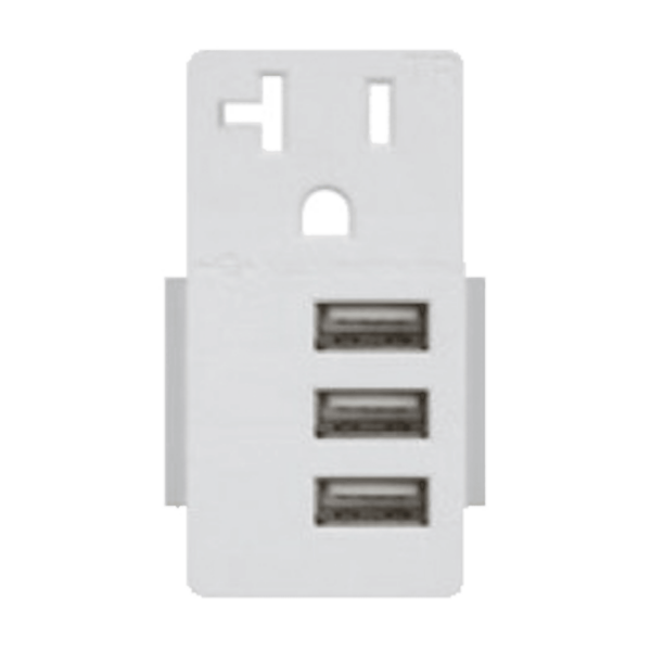 Interchangeable Replacement Triple USB 20A Outlet Module