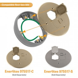 Non-Metallic PVC 4.6" Round Leveling Ring Adapter for PVC Floor Box