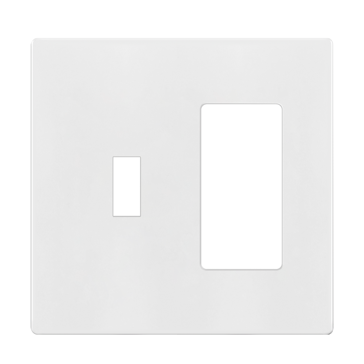 white 2 gang combination wall plate outlet cover