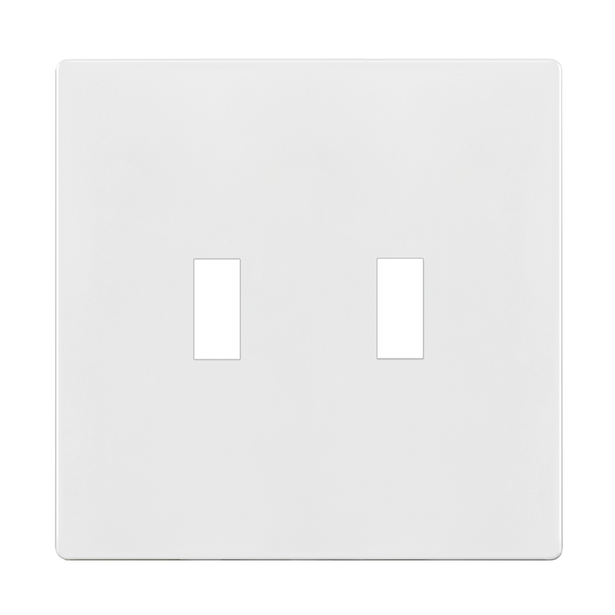 white 2 gang toggle wall plate outlet cover