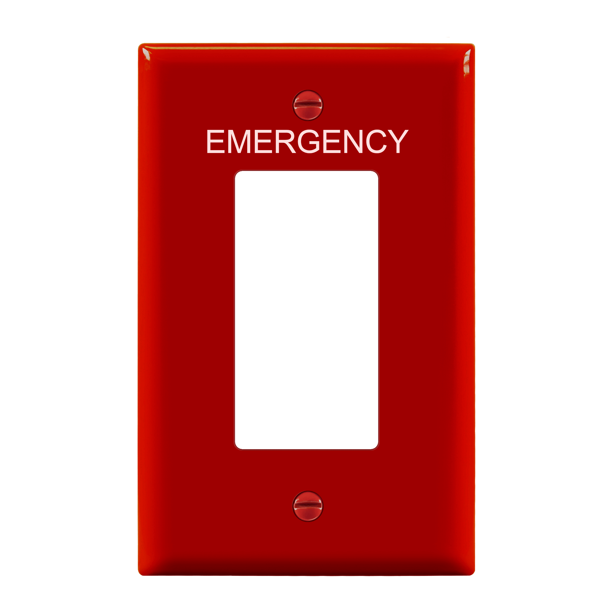 Decorator Emergency One Gang Wall Plate Mid Size Enerlites