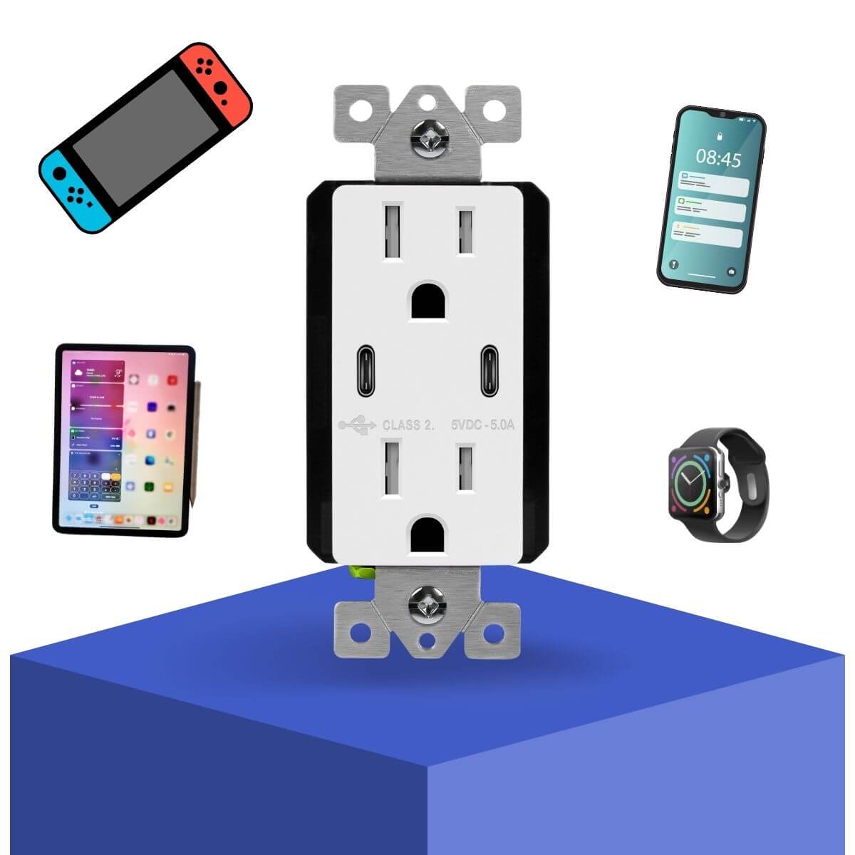 Enerlites high speed USB power delivery outlets 