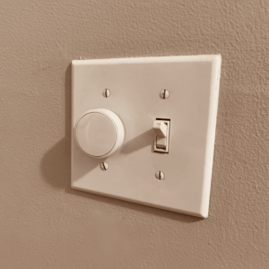 Old style rotary dimmer and toggle switch